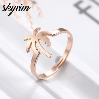 Skyrim Nhẫn Thanh Lịch Nữ Thiết Kế Cây Dừa Trang Sức Thời Trang