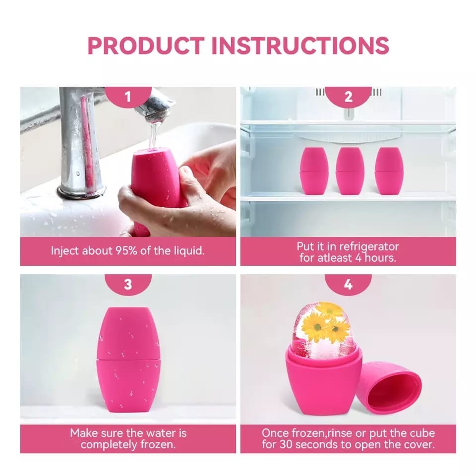 Đá Massage Mặt Thu Nhỏ Lỗ Chân Lông MAANGE Khuôn Đá Silicon Chăm Sóc Da Mặt, Giảm Mụn Và Cải Thiện Da Khô 1279