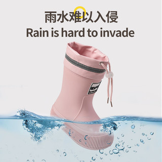 Giày Đi Mưa Trẻ Em Bé Gái Phong Cách Mới Cha Mẹ-Con Chữ Đơn Giản Giày Nước Ngoài Trời PVC Chống Thấm Nước