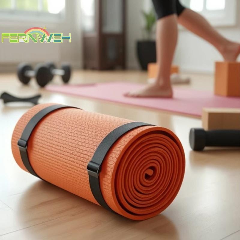 [Fernweh] Dây đeo thảm tập Yoga có thể điều chỉnh có dây buộc, Dây lưu trữ phụ kiện tập thể dục chống trượt, Vòng móc cà vạt Bungee co giãn [MỚI]
