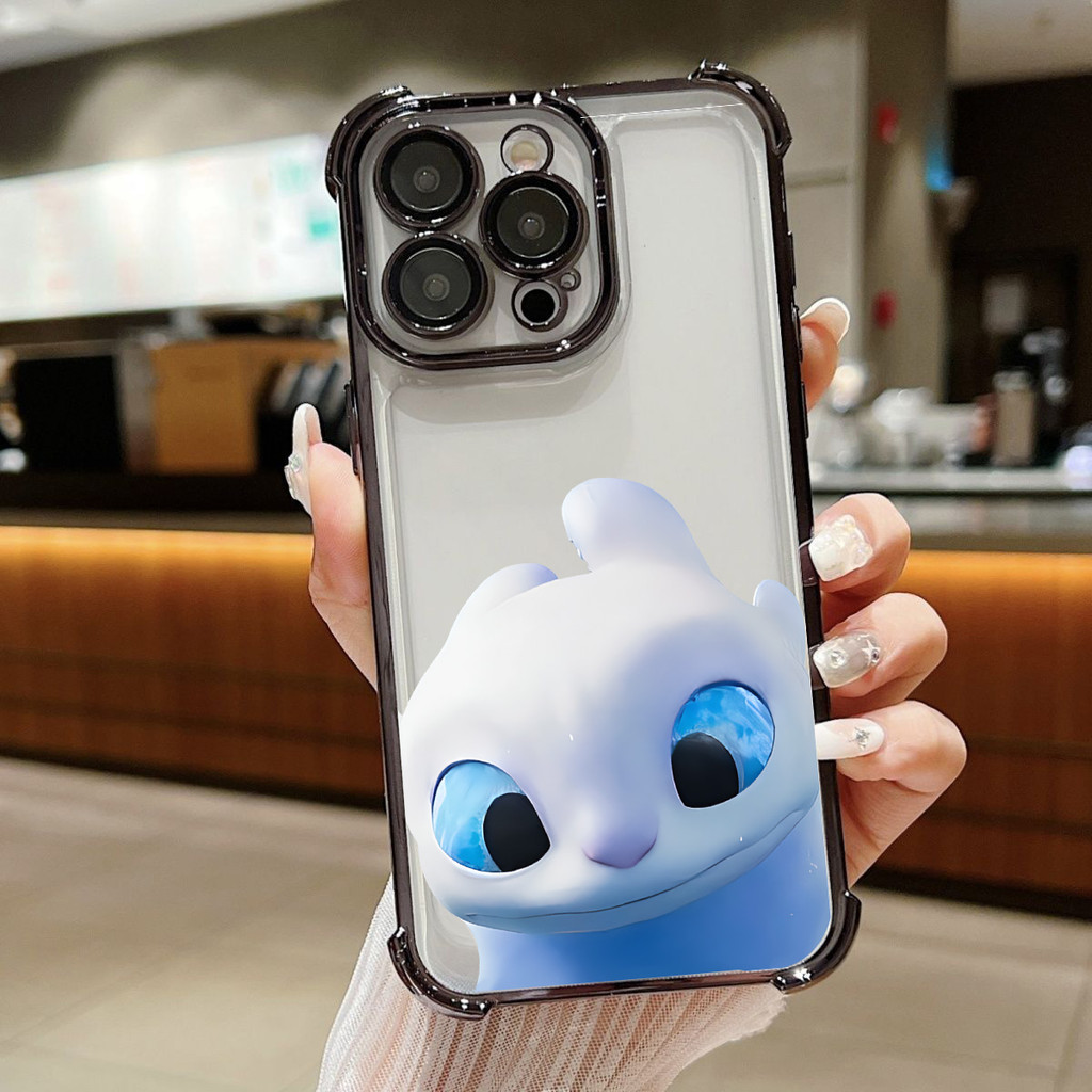 Ốp Lưng Cho Xiaomi Redmi Note 14 Pro Plus 5G 9 10 11 12 13 Pro 10S 11S 14C 12C 10C 9A Vỏ Điện Thoại Di Động Cách Huấn Luyện Rồng Cặp Đôi Dễ Thương Răng Fury Rõ Ràng Chống Rơi