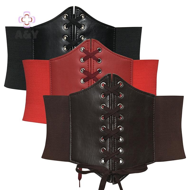 Thắt Lưng A & Y Cho Nữ Eo Corset Da Rộng Giảm Béo Thắt Lưng Cơ Thể Co Giãn Thắt Lưng Có Thể Điều Chỉnh Đầm Thắt Lưng.