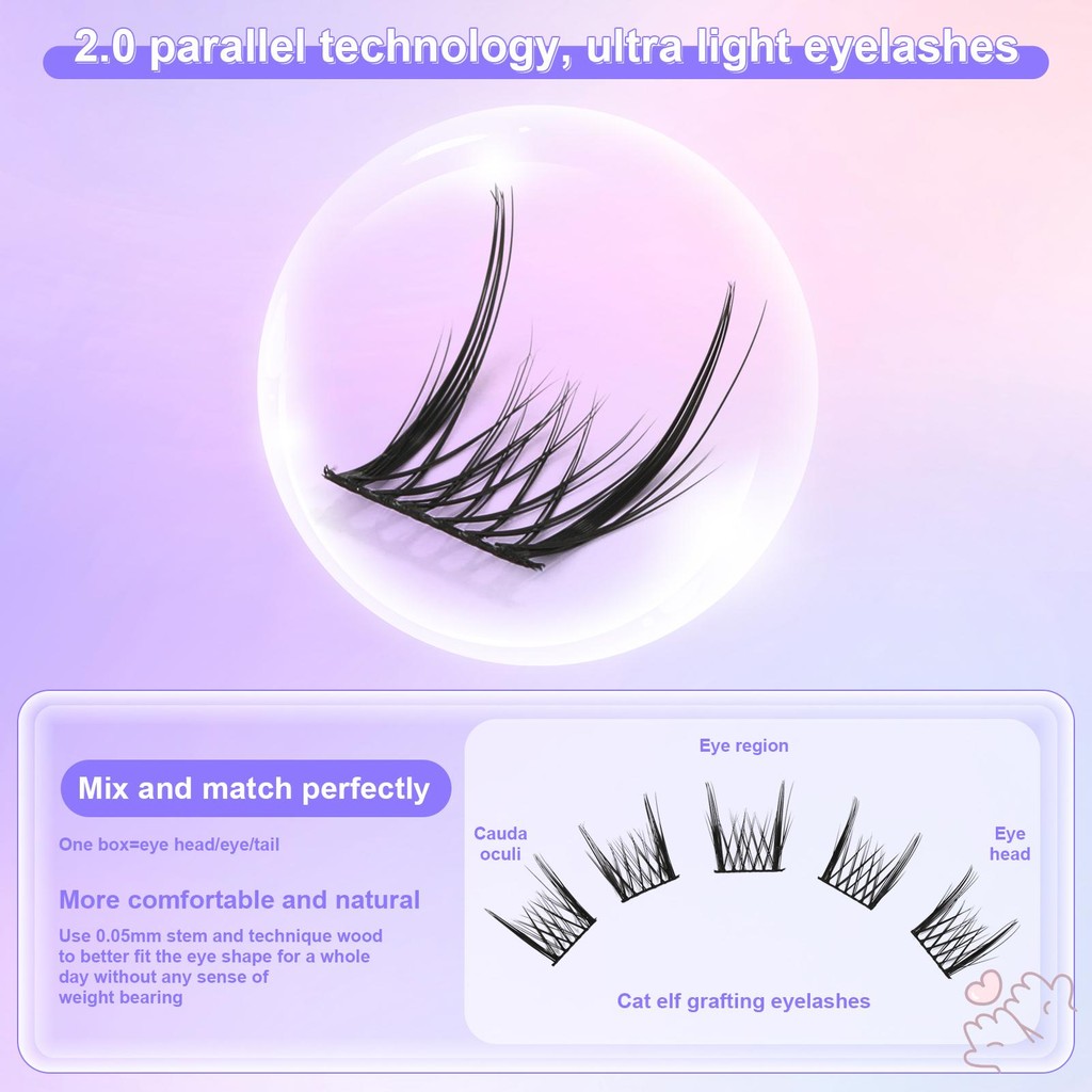 Gói lông mi giả mô phỏng Premade Volume Soft Fluffy Lashes Professional Salon Sử dụng
