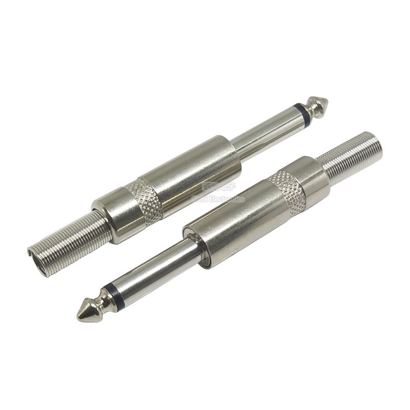 Micro 6.35MM Big Three-Core / Two-Core 6.5 Đầu nối âm thanh Lụa Hàn âm thanh đơn / phích cắm hai kênh