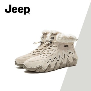 Giày bốt tuyết đế dày lót lông cừu Đông Bắc mới dành cho nữ JEEP - Giày bốt chống trượt thời trang chống lạnh ấm áp