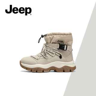 Giày bốt đi bộ đường dài ngoài trời mới mùa thu đông JEEP dành cho nữ, Giày cao cổ chống trượt, Giày cao đến mắt cá chân ấm áp, Giày bốt Martens cổ điển màu đen