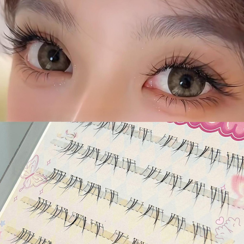 IOIIK lông mi giả 5-7mm DIY Lower Lash Extension Cosplay Cụm mi riêng lẻ Thoải mái cả ngày và đêm
