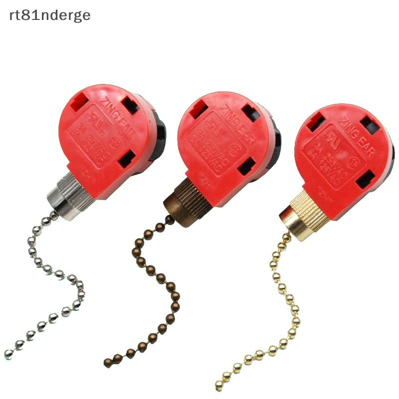 Quạt trần màu đỏ 4 dây Ge 3 tốc độ ZE-268S6 Quạt kéo điều khiển tốc độ n