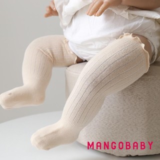 MG-Baby Vớ Màu Trơn Hố Dải Phong Cách Tai Gỗ Thoải Mái Thoáng Khí Ấm Áp Tất Dài