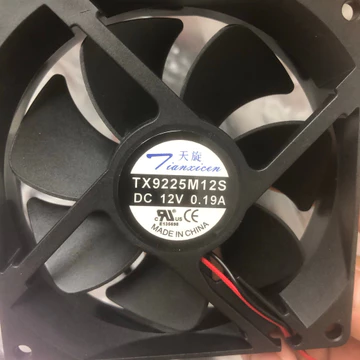 Quạt lốc xoáy bầu trời TX9225M12S 12V 0.19 A 9025 Bộ nguồn khung gầm Quạt làm mát im lặng 9CM