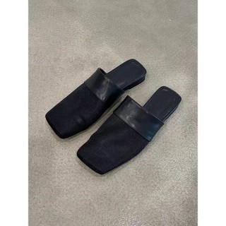 Dép xỏ ngón chân vuông dày lưới trượt nữ