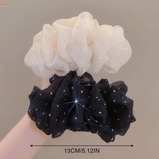 Kẹp Tóc Cá Mập Lớn Có Lưới và Chấm Bi, Phù Hợp cho Phụ nữ và Bé Gái Sử dụng Hàng Ngày