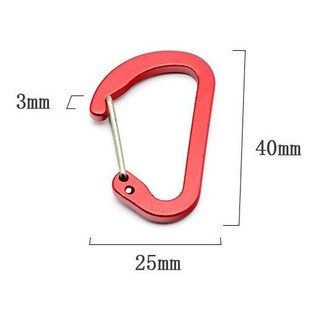 Carabiner Hình Chữ D Hợp Kim Nhôm, Chống Thấm Nước Và Không Gỉ