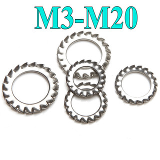 (((LXY) Long đen răng cưa inox 316 / Long đen răng cưa ngoài M3-M20 (RM-VN-1)