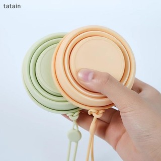 Tatain 250ml Cốc silicon có thể gập lại Cốc nước cắm trại ngoài trời có nắp và vòng Cốc nước súc miệng có thể thu vào di động dành cho du lịch VN