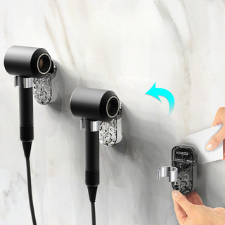 Giá Đỡ Máy Sấy Tóc Gắn Tường Không Cần Khoan Kẹp Kim Loại Chắc Chắn Phù Hợp Mọi Loại Tường