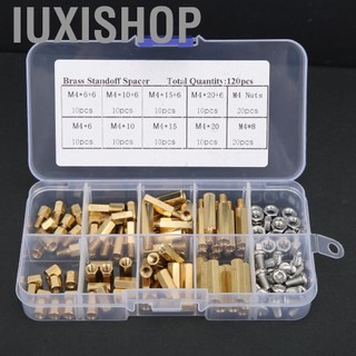 Iuxishop Garosa 120pcs M4 Hex Standoff ốc vít kit nam nam thép không gỉ cho PCB bo mạch chủ với hộp lưu trữ