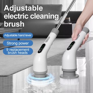Chổi cọ điện không dây đa năng 9 đầu cọ - Thiết kế thuận lợi làm sạch mọi ngóc ngách máy cọ nhà vệ sinh hiệu quả cao