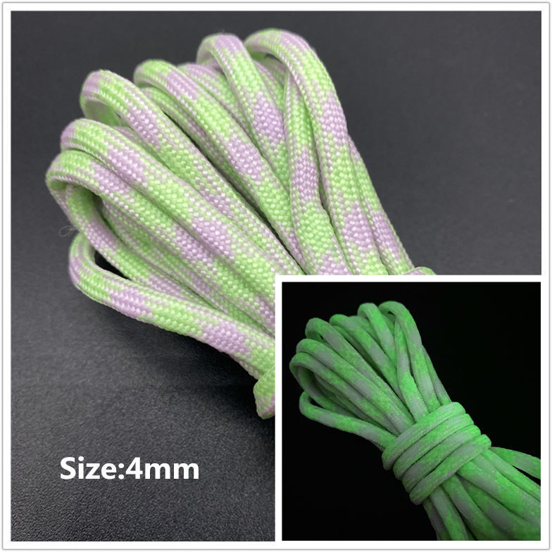 Vòng tay paracord dạ quang 2-4mm, phù hợp cho leo núi và hoạt động ngoài trời
