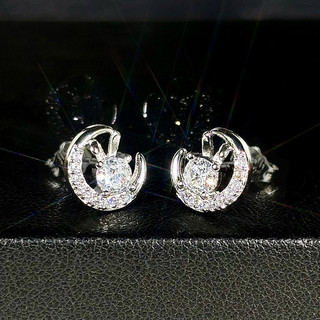Bông tai zircon bạc S925 đơn giản, thời trang - quà tặng đẹp