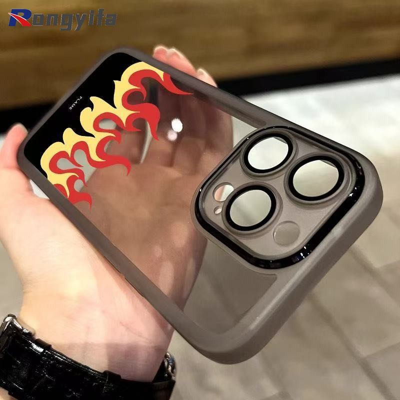 Ốp Điện Thoại Họa Tiết Ngọn Lửa Hoạt Hình Cho Xiaomi Poco X7 Pro F7 Ultra M7 Pro X6 Neo M6 Plus F6 Pro X5 Pro M5 M5S M4 4G 5G Vỏ Trong Suốt Bảo Vệ Ống Kính Mát Chống Sốc Ốp Lưng Mềm