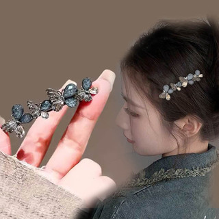Kẹp tóc mỏ vịt thủy tinh pha lê hoa, thiết kế tinh tế, phong cách mới