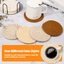 Đế Lót Ly NORDICLIFE, Bộ 4 Màu 8 Tấm Cách Nhiệt, Vải Cotton Tối Giản 4,3 Inch Dệt Có Giá Đỡ Bát Bát Đĩa Thảm Nồi Để Bàn Bảo Vệ