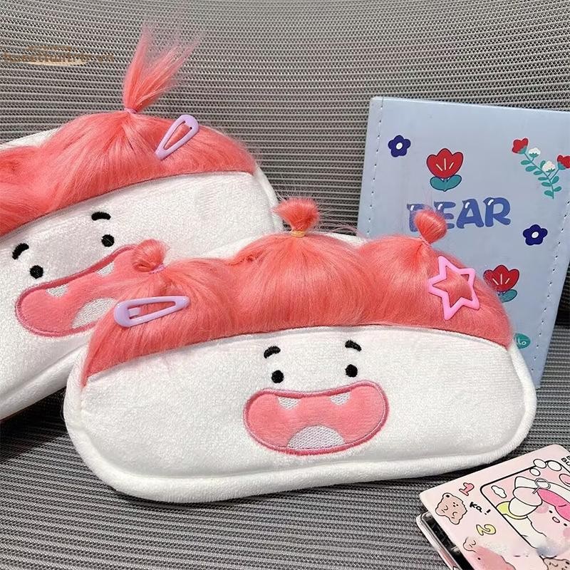 TRTR Tóc Hồng Ngộ nghĩnh Dung Tích Lớn Sang Trọng Túi Đựng Bút Hoạt Hình Sáng Tạo Miệng Lớn Cô Gái Bút Hộp Bảo Quản Di Động Trường Văn Phòng Phẩm Quà Tặng VN