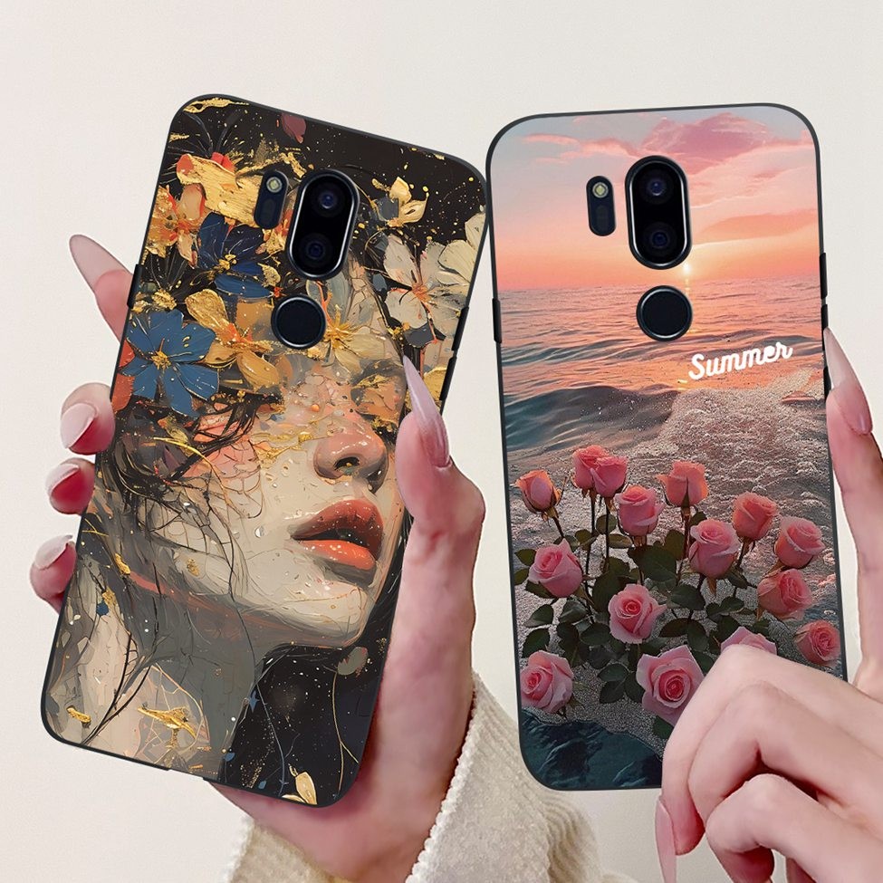 Ốp lưng LG G7 ThinQ LMG710EM Thẩm Mỹ Mèo Dễ Thương Thời Trang Hoa Sơn Ốp lưng LG G7ThinQ