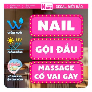 Decal Dán Trang Trí Tiệm Tóc, Tiệm Nail, Hình Dán Ngoài Trời, Trong Nhà- Decal Cao Cấp, Decal Chống Nước, Chịu Nhiệt.