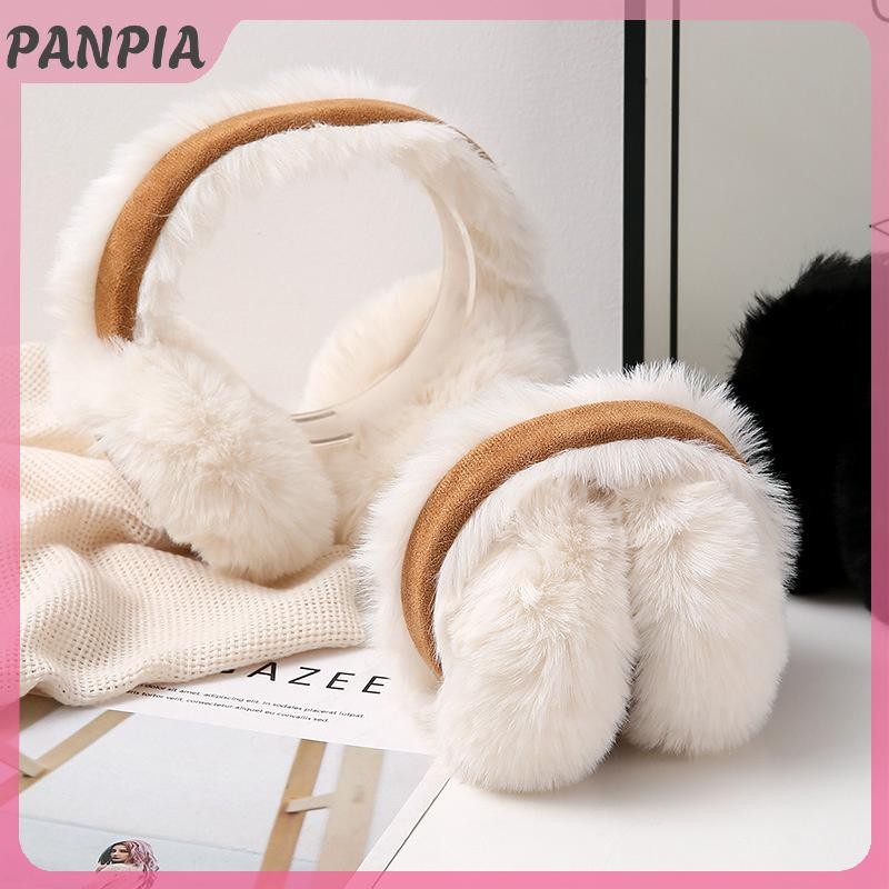 PANPIA-Áo Tai Ấm Áp Mùa Đông Maillard Nâu Da Lộn Sang Trọng Bịt Tai Nữ Có Thể Gập Lại Mềm Làm Dày Earmuffs Dễ Thương Đơn Giản Earlap Phụ Kiện