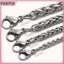 Vòng cổ chuỗi lúa mì bằng thép không gỉ màu bạc PNPIA-3 / 4 / 5 / 6MM