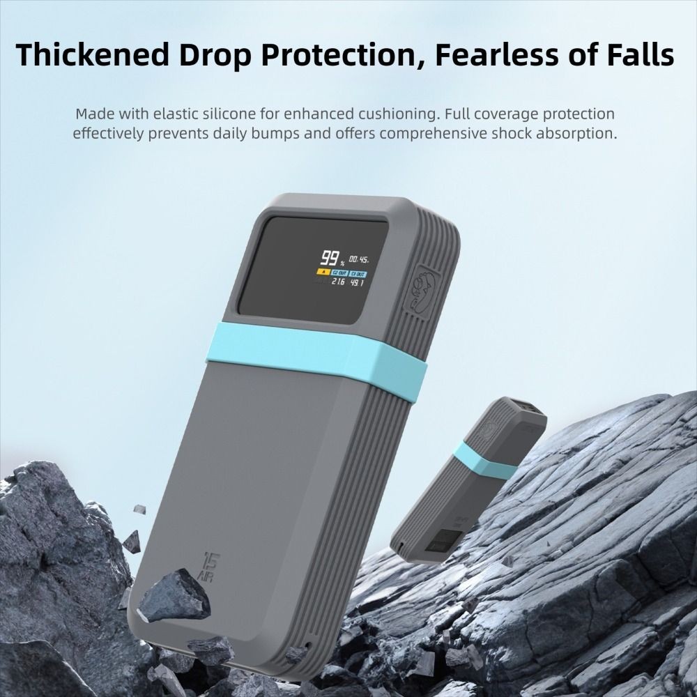 Bảo vệ NORDICLIFE, Silicon mềm chống sốc, Hộp đựng chống bụi di động màu trơn cho CUKTECH 15 Power Bank Air 15000 100W Du lịch