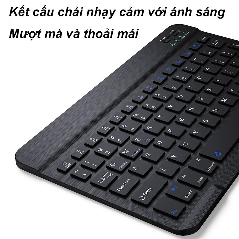 Bộ bàn phím và chuột Bluetooth 10 inch, dễ dàng mang theo phù hợp với máy tính bảng/điện thoại
