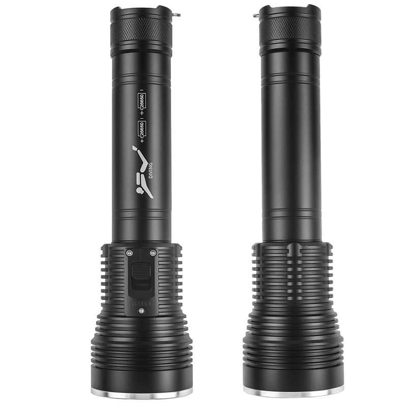 [COD] Đèn pin lặn dưới nước LED BT90 siêu sáng 30000Lumen cấp chống nước IPX8, tầm chiếu xa 1000 mét, có thể lặn sâu tới 500m đèn lặn chuyên dụng