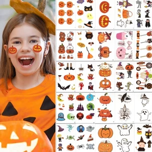 Bộ nhãn dán hình hoạt hình 30-60 cái cho Halloween - Dính nhanh, an toàn, không độc hại