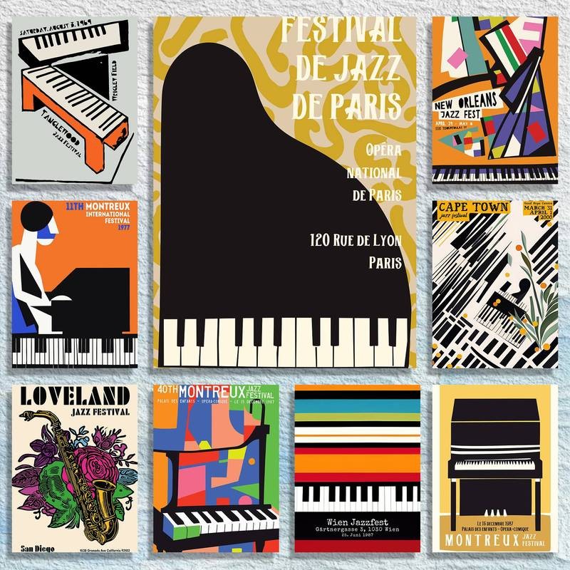 Swing Era Jazz Canvas Art Home Wall Decor Canvas Poster