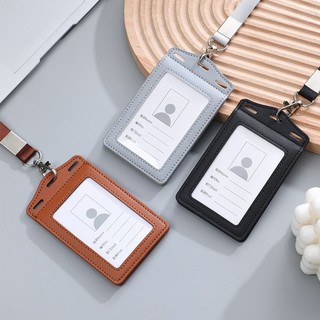 Hộp đựng thẻ ID DWELLCO, gấp ba lần có ngăn đựng huy hiệu, Hộp đựng thẻ trong suốt bằng da PU cho thẻ tên ID Thẻ tên doanh nghiệp Thẻ ID sinh viên