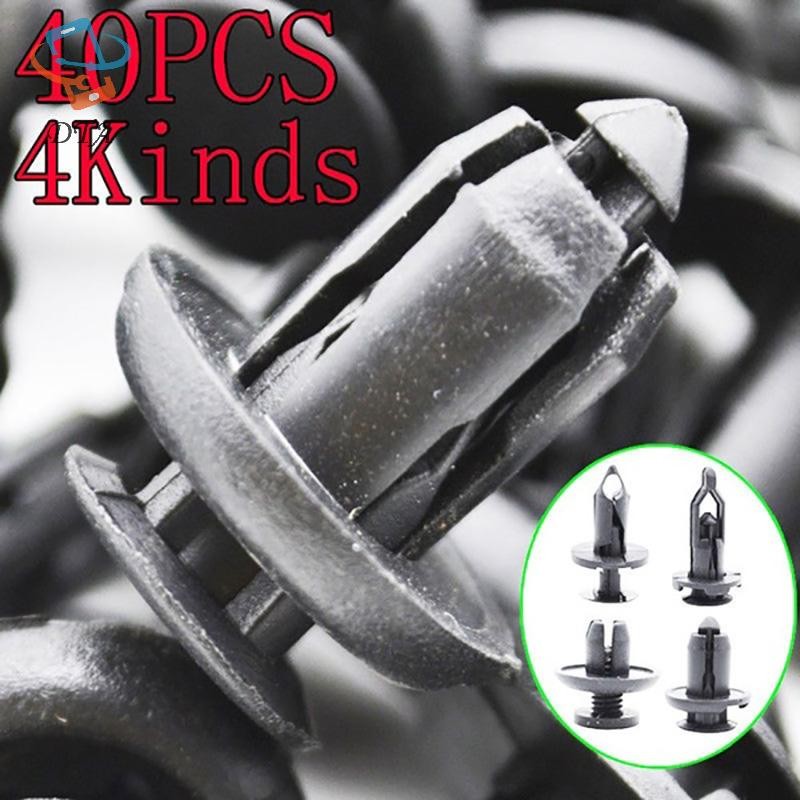 [DTA] 40 Chiếc Xe Nhựa Đinh Tán Ốp Lưng Giữ Chốt Bùn Nắp Đẩy Kẹp Pin VN