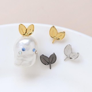 Mạ Đồng Thật Màu Vàng Bảo Quản Lá Tai Một Piao Tự Chế Baroque DIY Handmade Trang Sức Pin Phụ Kiện