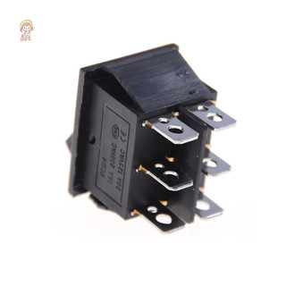 TWE 1 CÁI KCD4 Rocker Đen DPDT BẬT / TẮT / BẬT 6 PIN 16A / 250VAC 20A / 125VAC VN