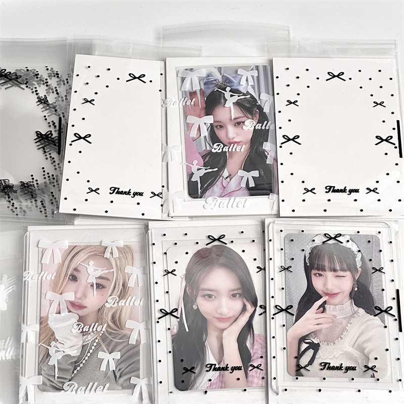 Linxx 50 Chiếc Đen Ba Lê Niêm Phong Túi Toploader Tay Áo Photocard Bao Bì Túi Tự Dính