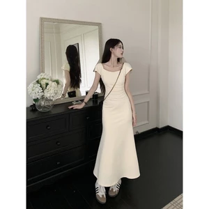 Đầm váy maxi mùa hè dáng dài thiết kế cổ vuông form chữ A hack dáng hottrend Hàn Quốc MT33 SP187