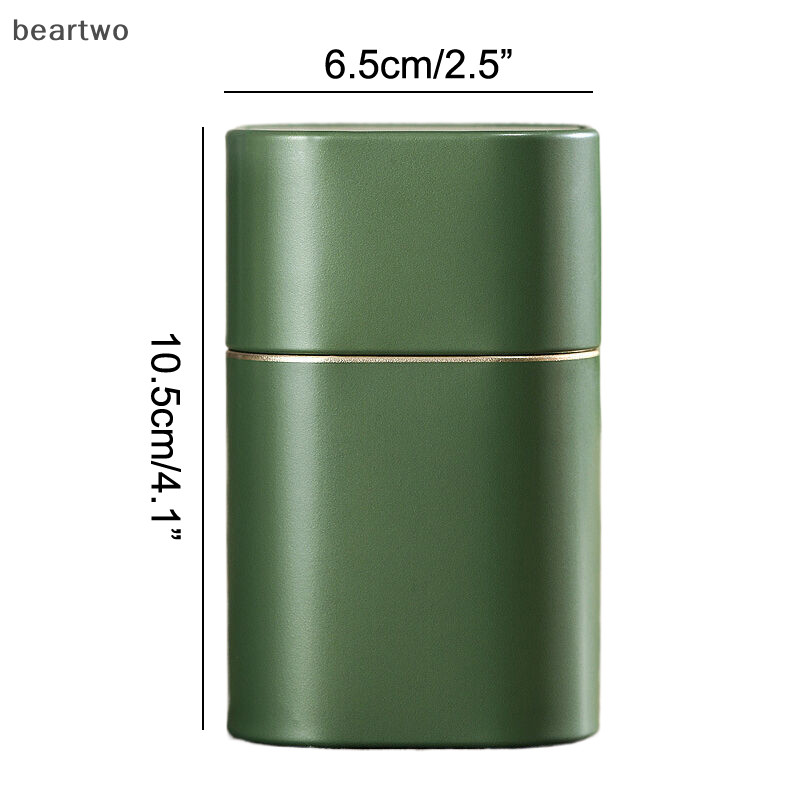 < Beartwo > Hộp Trà Di Động Trà Màu Trơn Hộp Kín Bộ Đồ Trà Hộp Đựng Thiếc Có Thể Cà Phê Đường Hộp Bảo Quản Nhà Bếp Đẹp
