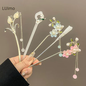 Luimo Cổ Điển Phong Cách Trung Hoa Kẹp Tóc Cho Nữ Hoa Handmade Kẹp Tóc Trang Sức Vintage Phụ Kiện Tóc Đồ Trang Trí SBS