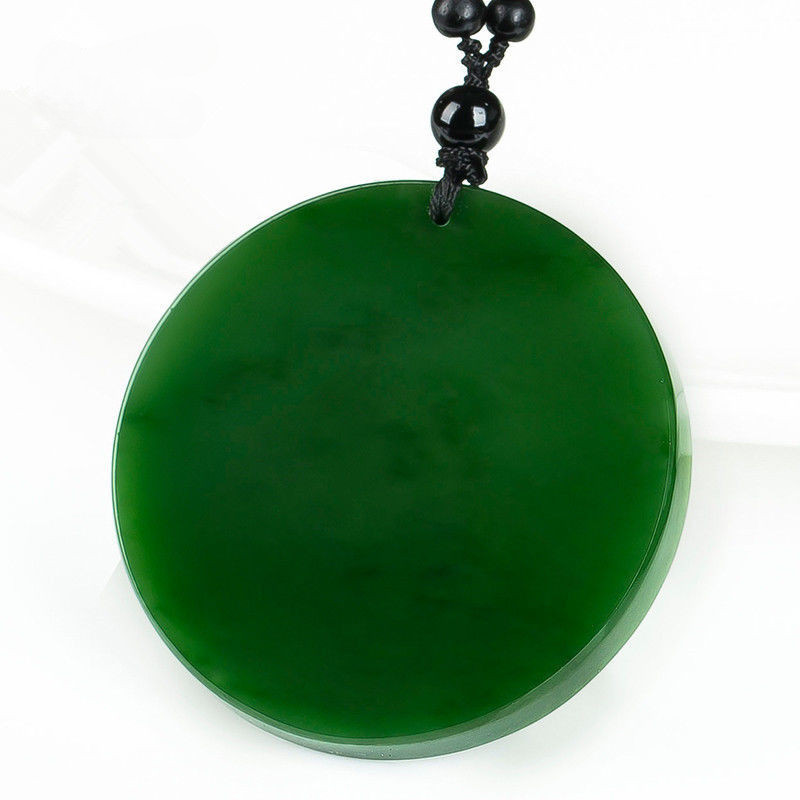 Mặt dây chuyền thương hiệu Jasper Wuwu Mặt dây chuyền ngọc bích tròn
