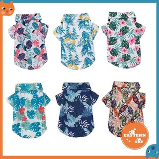 Quần áo chó phong cách Hawaii mùa hè cho chó Shih Tzu Áo sơ mi mèo Puppy Quần áo thú cưng
