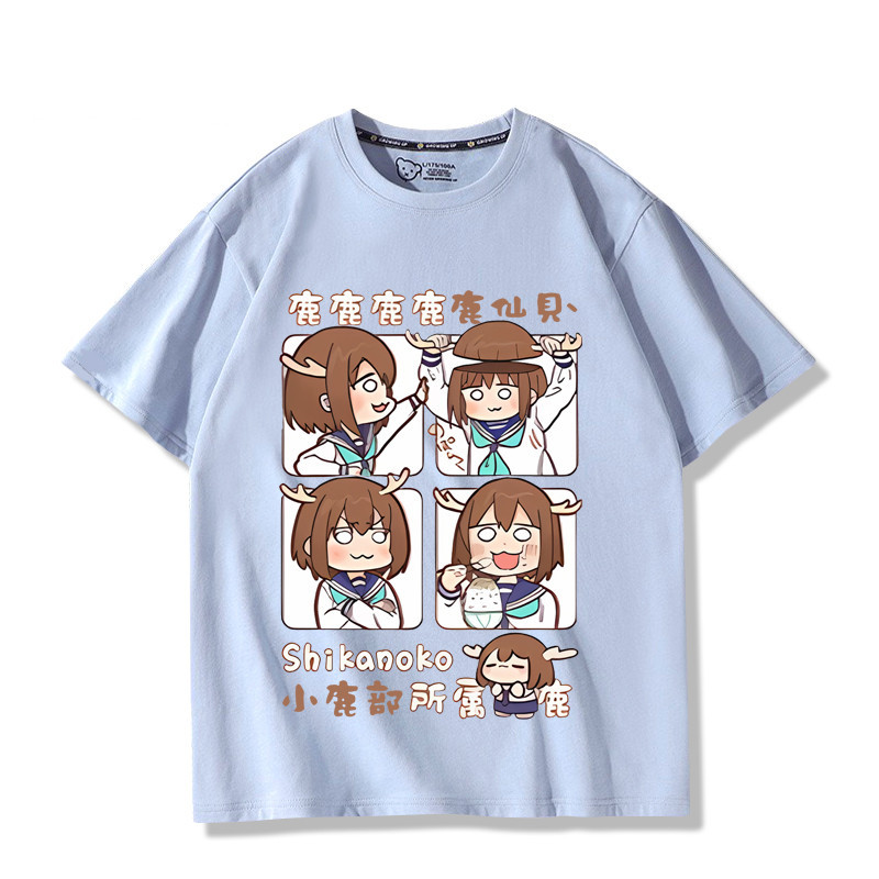 My Deer Friend Nokotan Torako Koshi Noko Shikanoko Cosplay vải 3D mùa hè Áo thun Anime tay ngắn hàng đầu