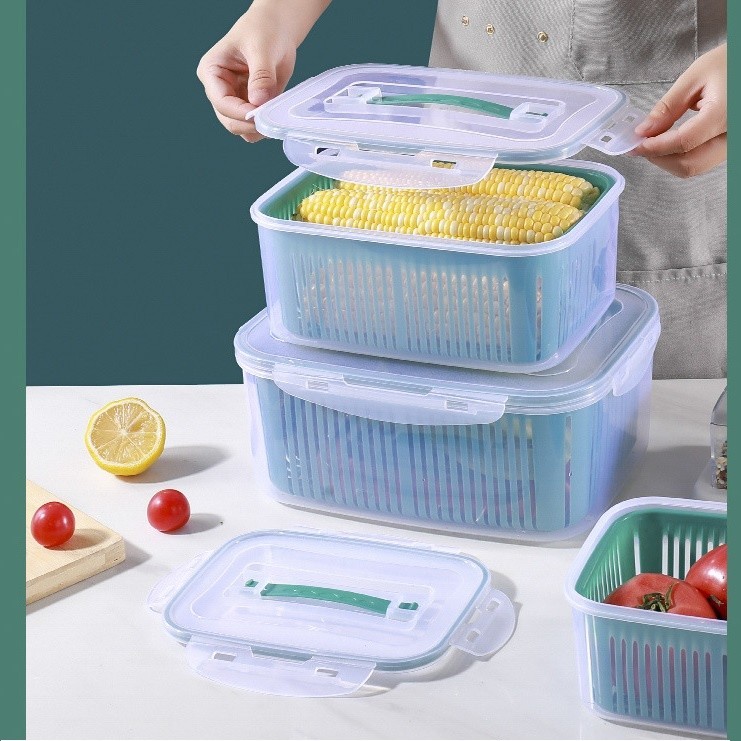 [XẢ] Bộ 5 hộp 15 Món đựng thực phẩm tủ lạnh cao cấp 2 lớp chống úng🕰 TRÙM HOA VÀ CÂY CẢNH