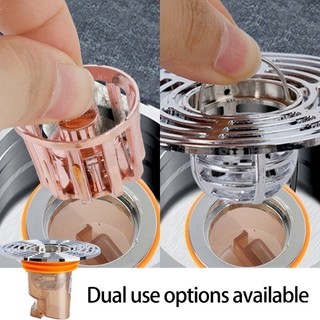 3/6 cái ống xả sàn cảm ứng trọng lực-Lõi-Nắp chống côn trùng khử mùi sàn nhà vệ sinh bộ lọc Tóc Phòng Tắm